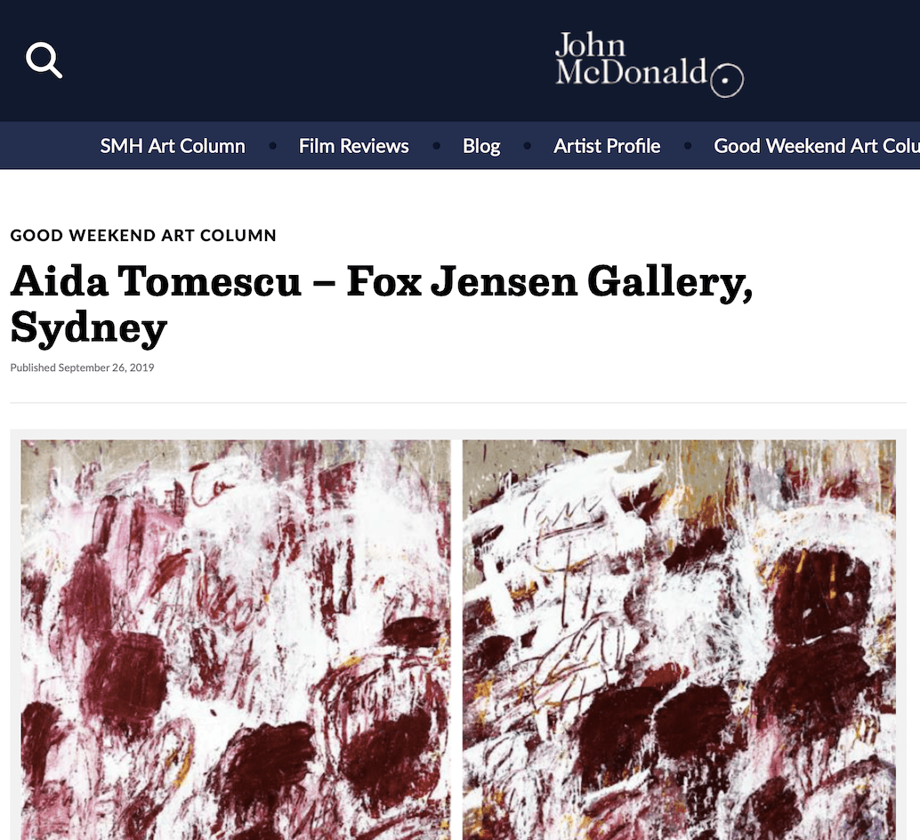 Aida Tomescu Exhibition - Good Weekend Review