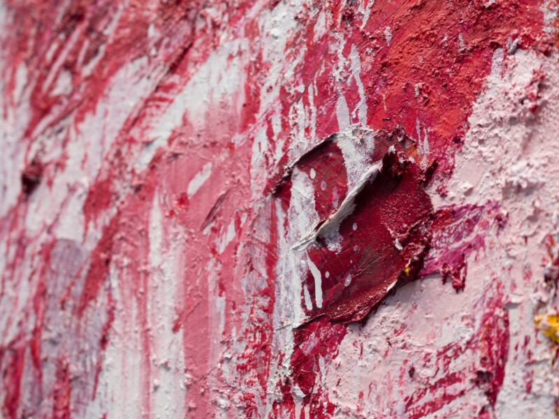 Folded in Three (detail), 2022, oil on Belgian linen, 190 x 460cm