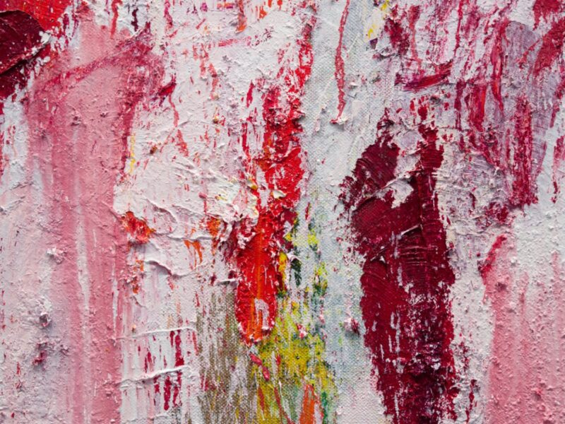 Folded in Three (detail), 2022, oil on Belgian linen, 190 x 460cm