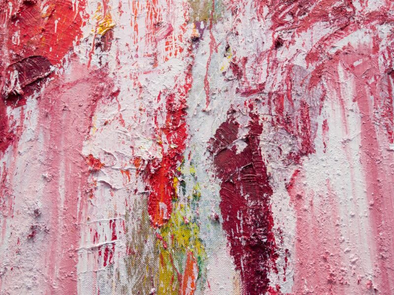 Folded in Three (detail), 2022, oil on Belgian linen, 190 x 460cm