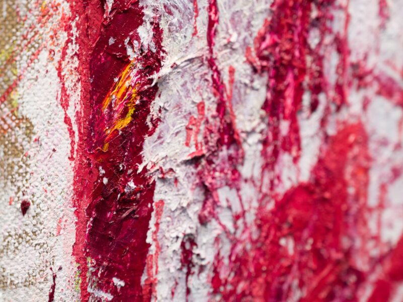 Folded in Three (detail), 2022, oil on Belgian linen, 190 x 460cm
