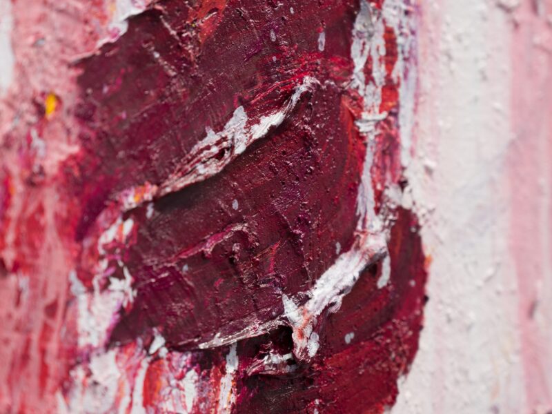 Folded in Three (detail), 2022, oil on Belgian linen, 190 x 460cm