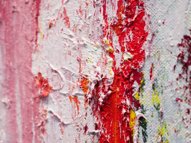 Folded in Three (detail), 2022, oil on Belgian linen, 190 x 460cm