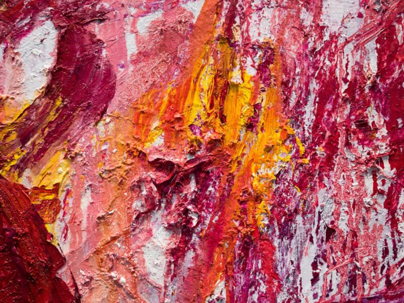Folded in Three (detail), 2022, oil on Belgian linen, 190 x 460cm