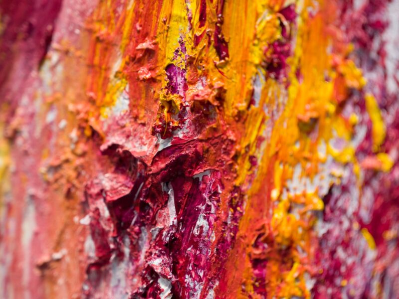 Folded in Three (detail), 2022, oil on Belgian linen, 190 x 460cm