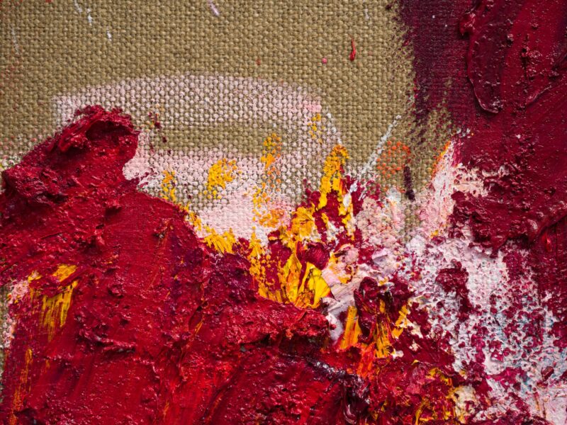 Folded in Three (detail), 2022, oil on Belgian linen, 190 x 460cm