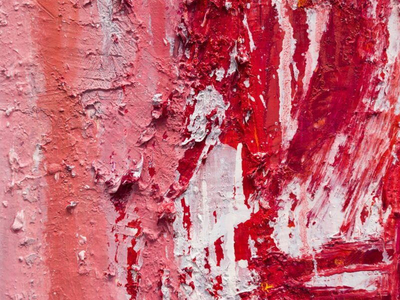 Folded in Three (detail), 2022, oil on Belgian linen, 190 x 460cm