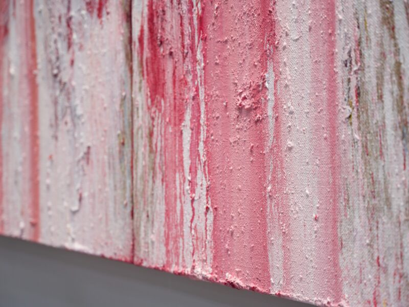 Folded in Three (detail), 2022, oil on Belgian linen, 190 x 460cm