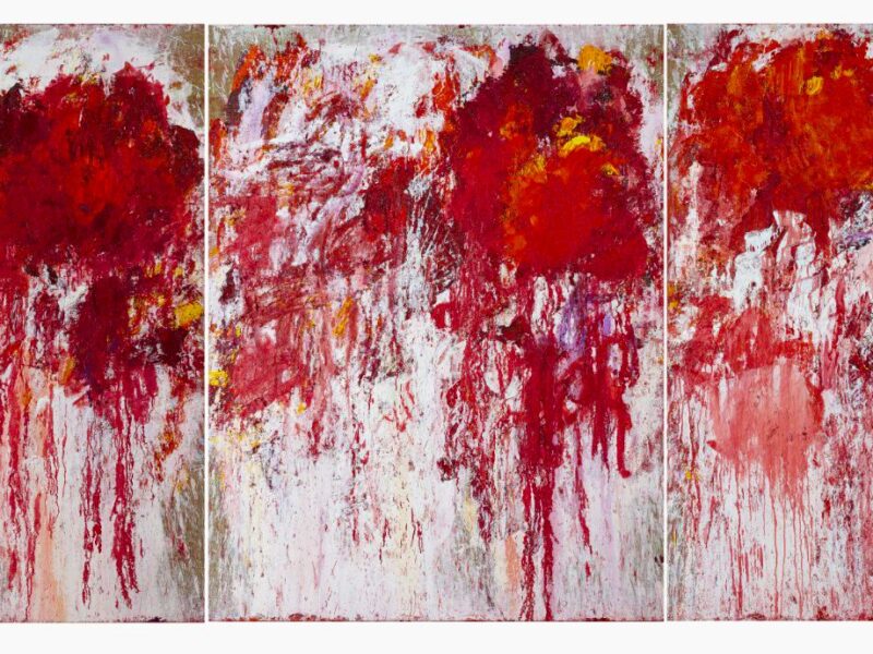 The ear in the river and the prayer in the stone II, 2022, oil on Belgian linen, 206 x 480cm