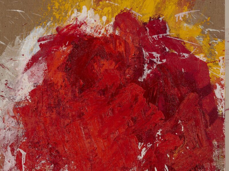 The ear in the river and the prayer in the stone III (detail), 2022, oil on Belgian linen, 200 x 460cm