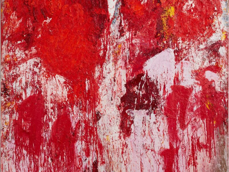 With the Crimson word, 2022, oil on Belgian linen, 206 x 160cm