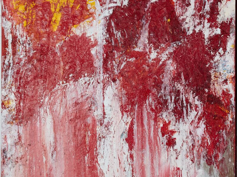With the Crimson word I, 2022, oil on Belgian linen, 206 x 160cm
