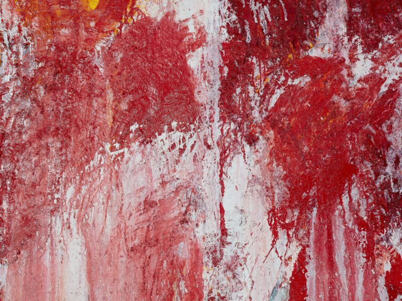 With the Crimson word I (detail), 2022, oil on Belgian linen, 206 x 160cm