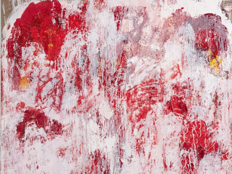With the Crimson word I (detail), 2023, diptych, oil on Belgian linen, 206 x 320cm