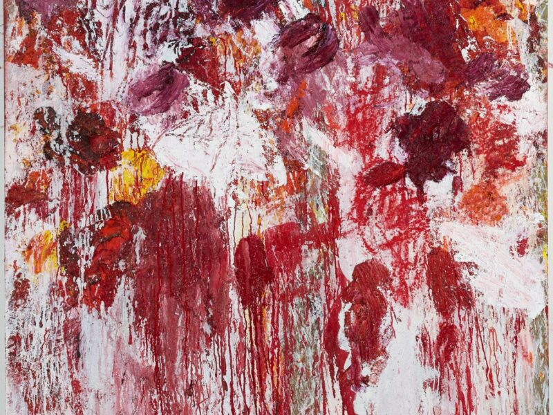 With the Crimson word II, 2023, oil on Belgian linen, 200 x 153cm
