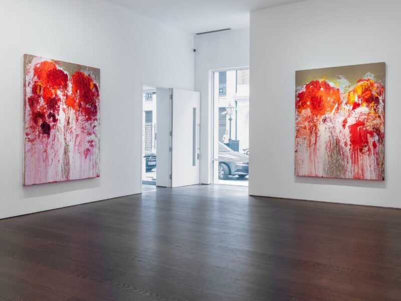 Aida Tomescu, ‘With the Crimson word’, Installation view, Flowers Gallery, London, 2023