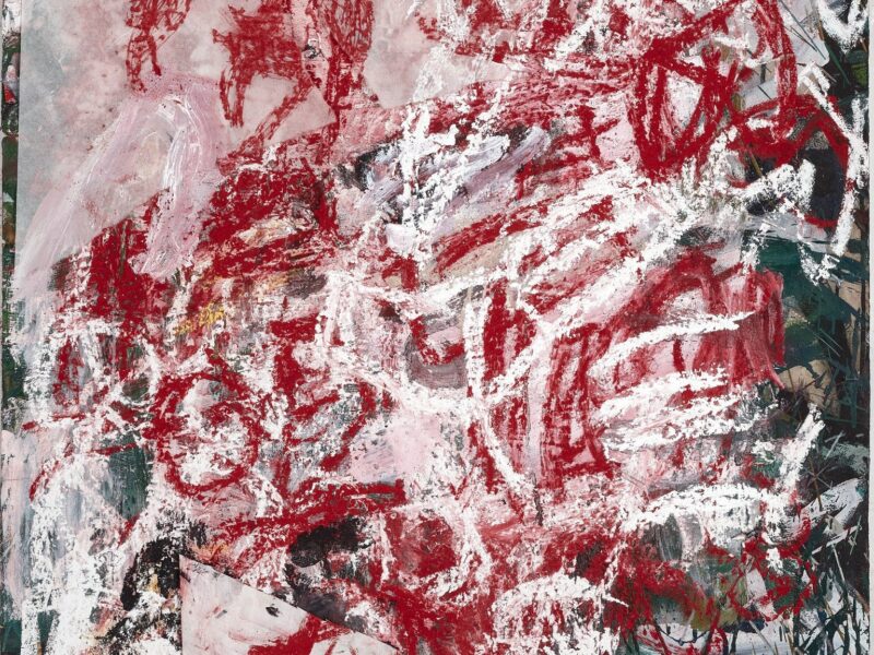 Aida Tomescu, Torn through the white III, 2025, mixed media on paper