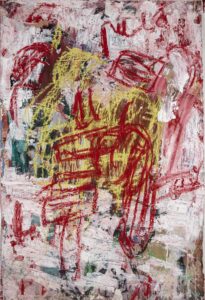 Aida Tomescu, Torn through the white IV, 2025, mixed media on paper