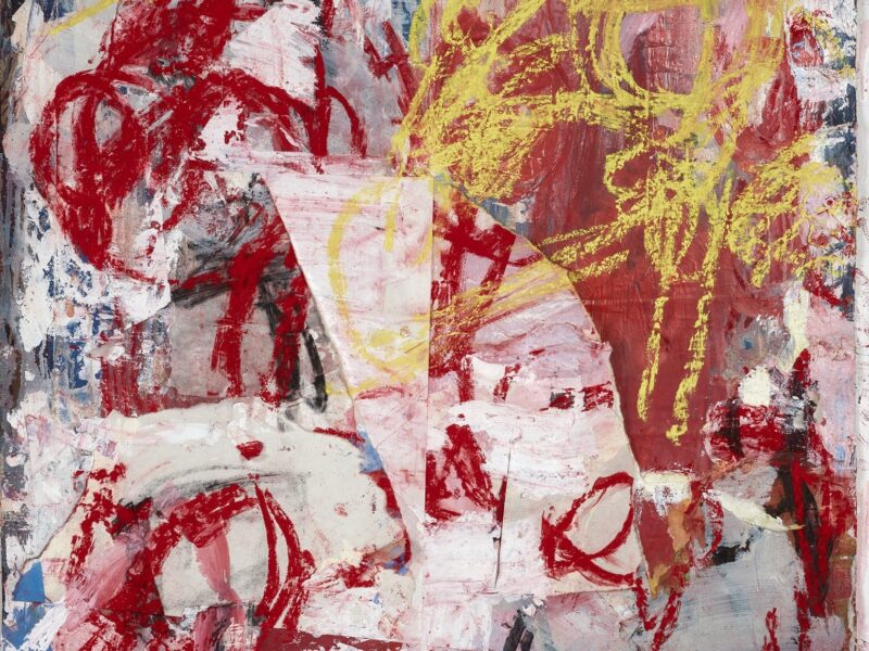 Aida Tomescu, Torn through the white VI, 2025, mixed media on paper
